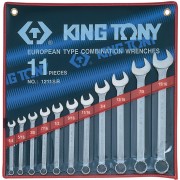 Набор комбинированных ключей, 3/8"-3/4", 11 предметов KING TONY 1211SR (Код: 1211SR)