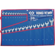 Набор комбинированных ключей, 6-32 мм чехол из теторона, 26 предметов KING TONY 1226MRN (Код: 1226MRN)